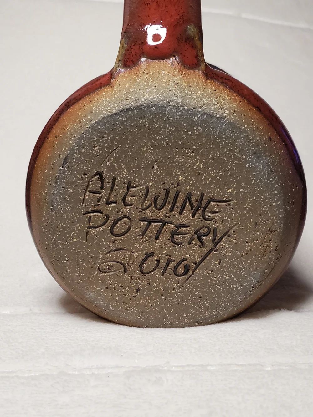 Alewine Pottery Cup 2010 Brown & Blue With 